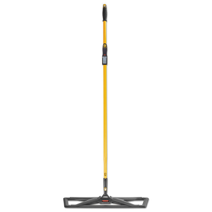 Maximizer Dust Mop Frame with Handle and Scraper, 24" x 5.5", Yellow/Black