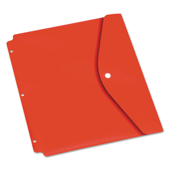 Dual Pocket Snap Envelope, 11 x 8 1/2, Assorted Colors, 5/Pack