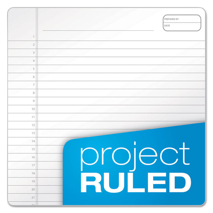 Gold Fibre Wirebound Project Notes Pad, Project-Management Format, Green Cover, 70 White 8.5 x 11.75 Sheets