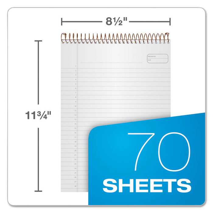 Gold Fibre Wirebound Project Notes Pad, Project-Management Format, Green Cover, 70 White 8.5 x 11.75 Sheets