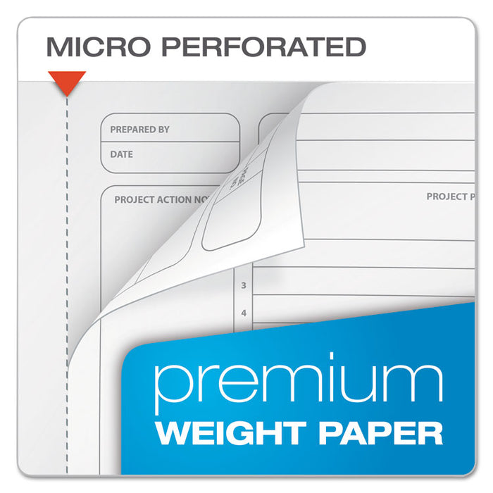 Gold Fibre Wirebound Project Notes Book, 1 Subject, Project-Management Format, Green Cover, 9.5 x 7.25, 84 Sheets