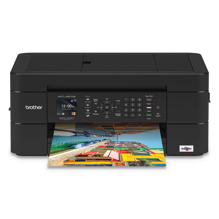 MFCJ491DW Wireless Color Inkjet All-in-One Printer with Mobile Device and Duplex Printing