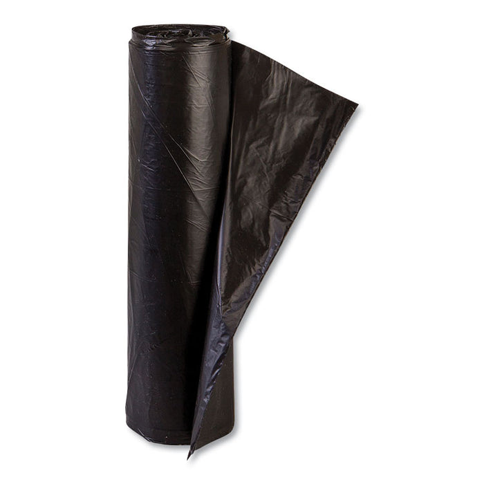 High-Density Commercial Can Liners, 45 gal, 14 microns, 48" x 40", Black, 250/Carton