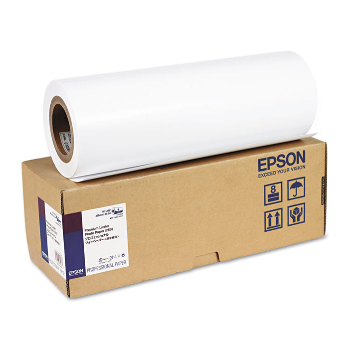 Premium Luster Photo Paper, 3" Core, 10 mil, 16" x 100 ft, Premium Luster White