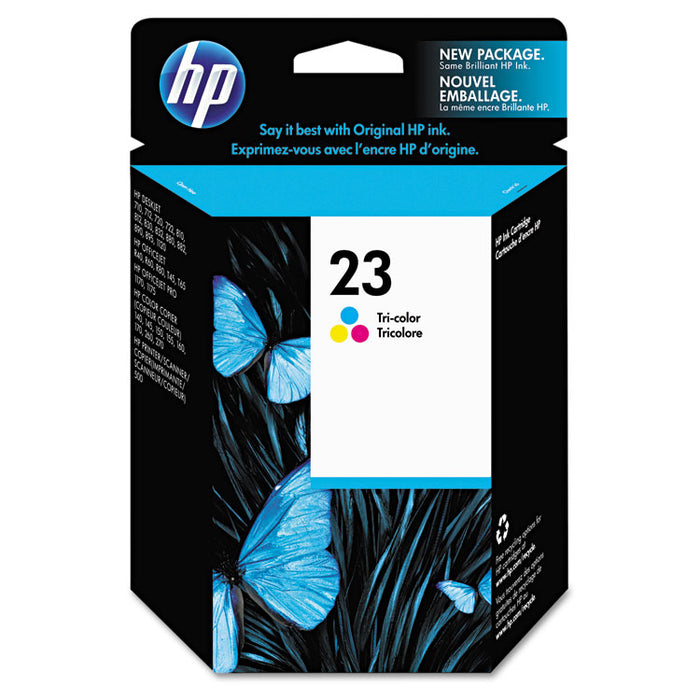 HP 23, (C1823D) Tri-color Original Ink Cartridge