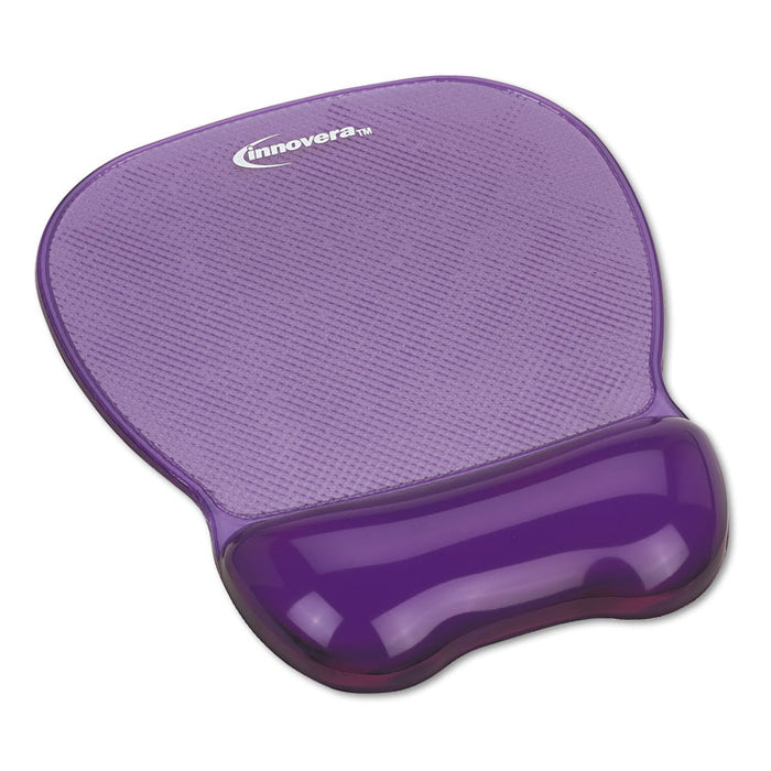 Mouse Pad with Gel Wrist Rest, 8.25 x 9.62, Purple