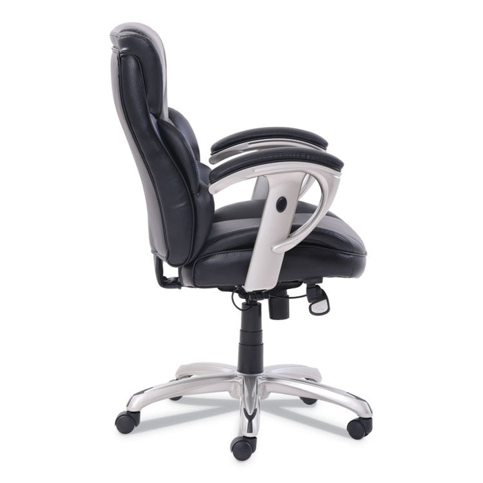 Emerson Task Chair, Supports up to 300 lbs., Black Seat/Black Back, Silver Base