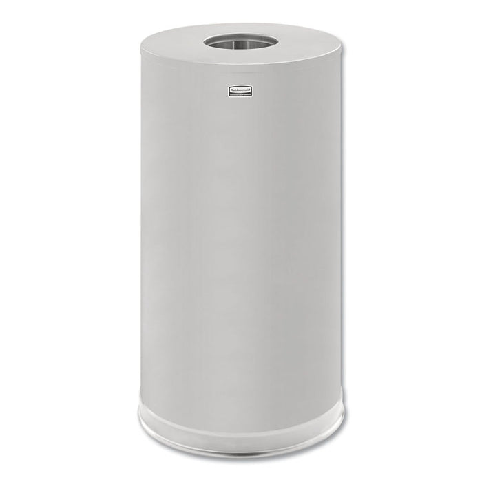 European and Metallic Series Drop-In Top Receptacle, Round, 15 gal, Satin Stainless