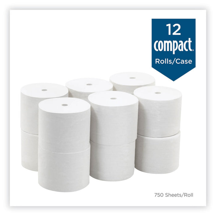 Angel Soft ps Compact Coreless Bath Tissue, Septic Safe, 2-Ply, White, 750 Sheets/Roll, 12 Rolls/Carton