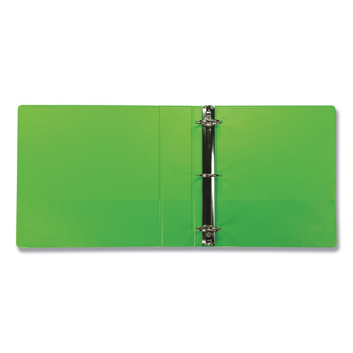 Earthâs Choice Biobased Durable Fashion View Binder, 3 Rings, 2" Capacity, 11 x 8.5, Lime, 2/Pack