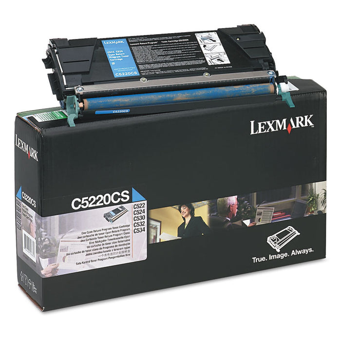 C5220CS Return Program Toner, 3000 Page-Yield, Cyan