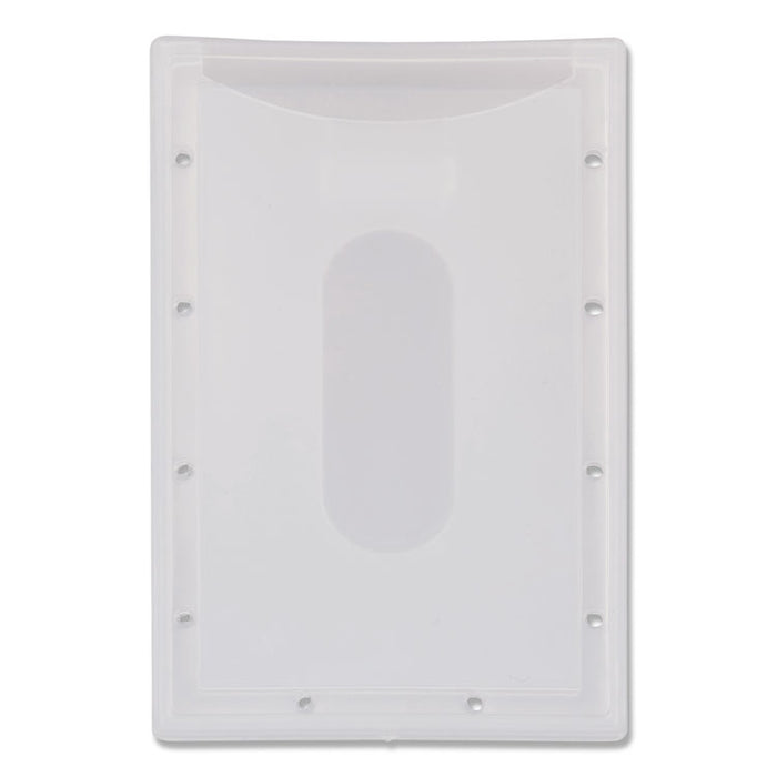 Clear ID Card Holder, Horizontal, Clear 2.31" x 3.69" Holder, 2.13" x 3.38" Insert, 25/Pack