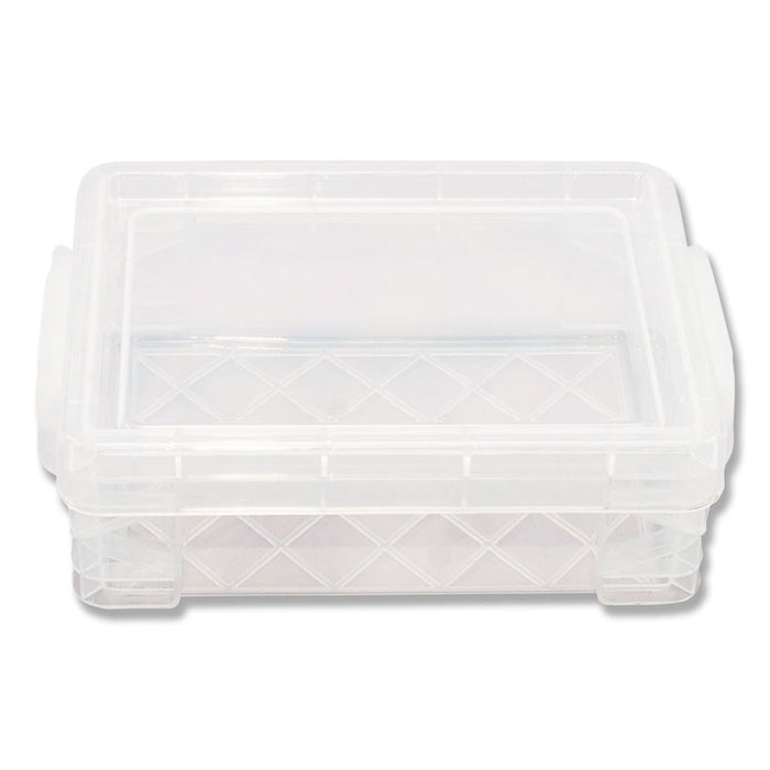 Super Stacker Crayon Box, Clear, 4 3/4 x 3 1/2 x 1 3/5