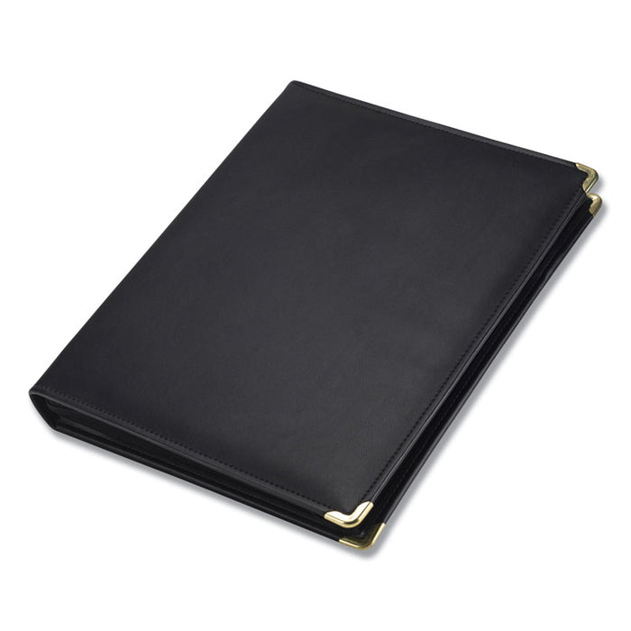 Classic Collection Zipper Ring Binder, 3 Rings, 1.5" Capacity, 11 x 8.5, Black