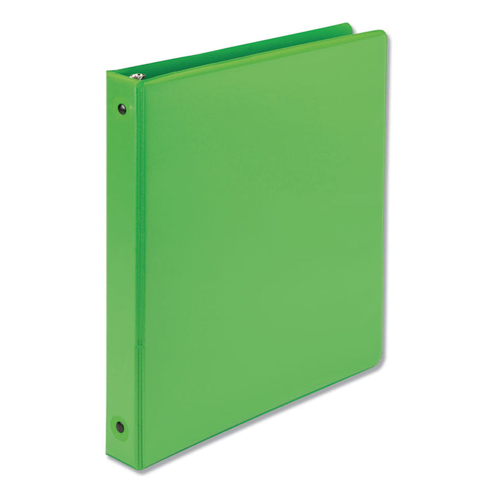 Earth's Choice Biobased Economy Round Ring View Binders, 3 Rings, 1" Capacity, 11 x 8.5, Lime