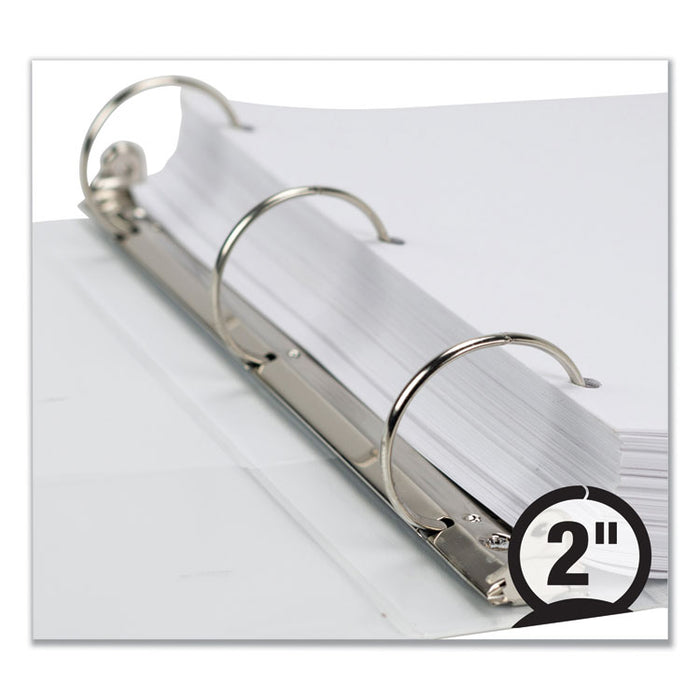 Earth's Choice Biobased Economy Round Ring View Binders, 3 Rings, 2" Capacity, 11 x 8.5, White