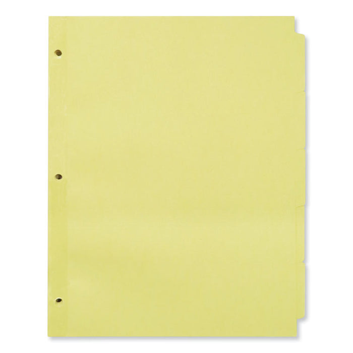 Self-Tab Index Dividers, 5-Tab, 11 x 8.5, Buff, 36 Sets