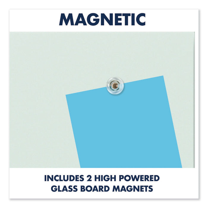 Horizon Magnetic Glass Marker Board with Hidden Tray, 85 x 48, White