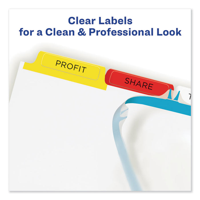 Print and Apply Index Maker Clear Label Dividers, 5 Color Tabs, Letter, 5 Sets