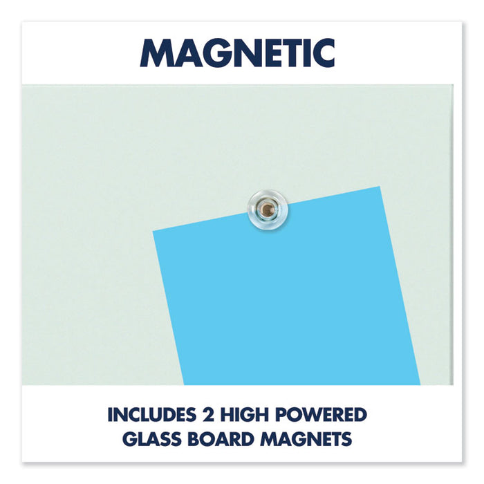 Element Framed Magnetic Glass Dry-Erase Boards, 74" x 42", Aluminum Frame