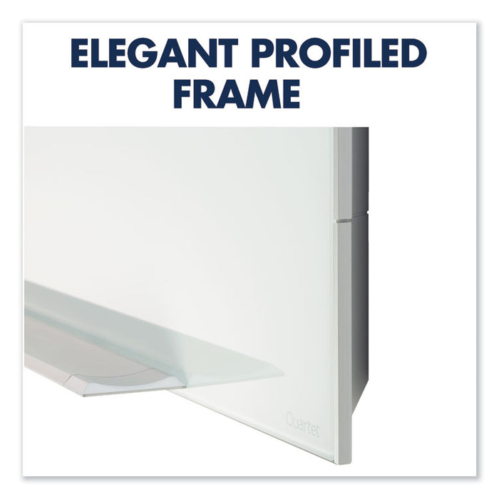 Element Framed Magnetic Glass Dry-Erase Boards, 74" x 42", Aluminum Frame