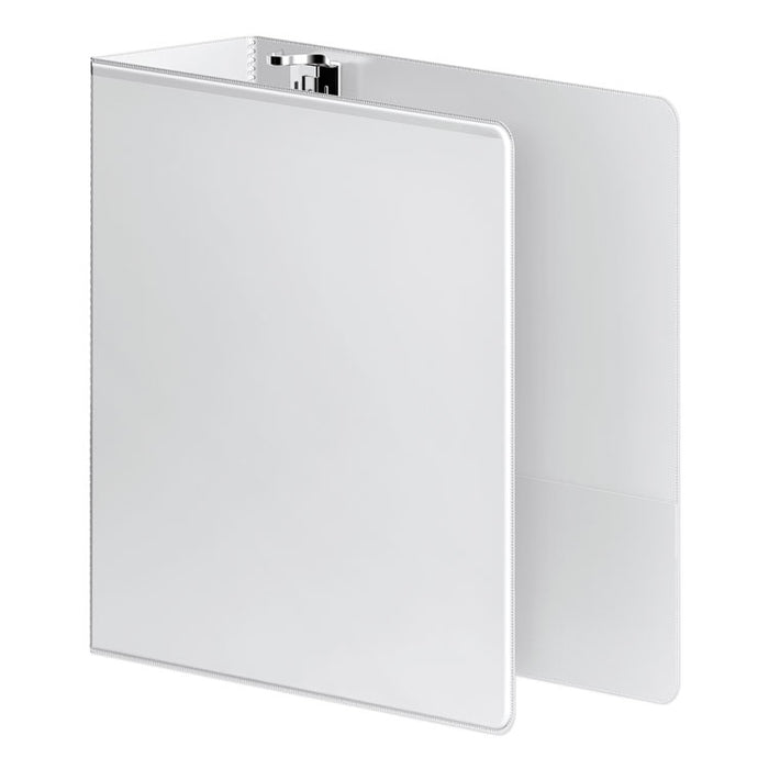 Heavy-Duty D-Ring View Binder with Extra-Durable Hinge, 3 Rings, 4" Capacity, 11 x 8.5, White