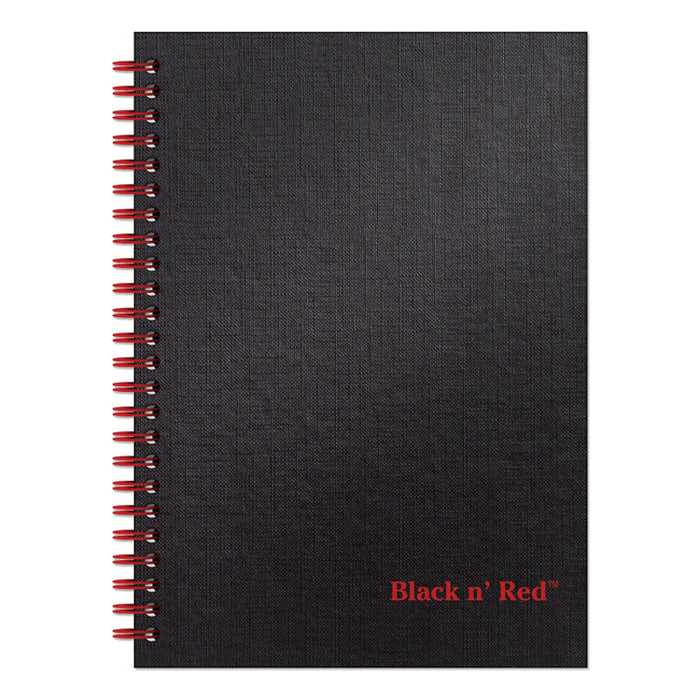 Hardcover Twinwire Notebook, SCRIBZEE Compatible, 1 Subject, Wide/Legal Rule, Black Cover, 8.25 x 5.88, 70 Sheets