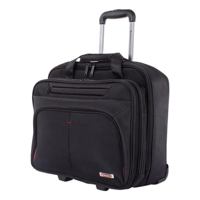 Purpose Business Case On Wheels, Holds Laptops 15.6", 8.5" x 8.5" x 16", Black