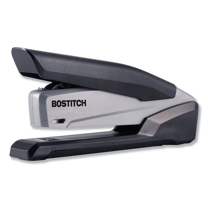 InPower Spring-Powered Premium Desktop Stapler, 28-Sheet Capacity, Black/Gray