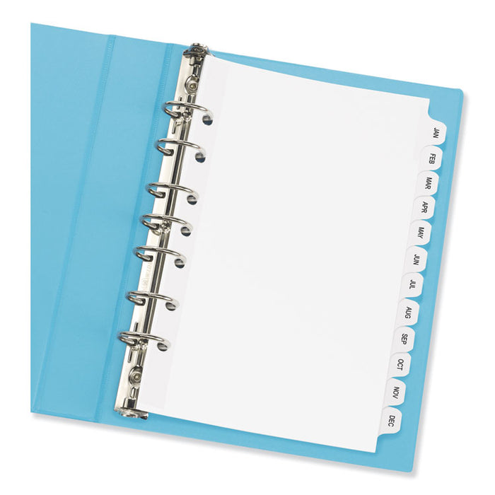 Preprinted Tab Dividers, 12-Tab, 8.5 x 5 1/2