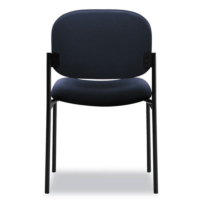 VL606 Stacking Guest Chair without Arms, Supports Up to 250 lb, Navy Seat/Back, Black Base