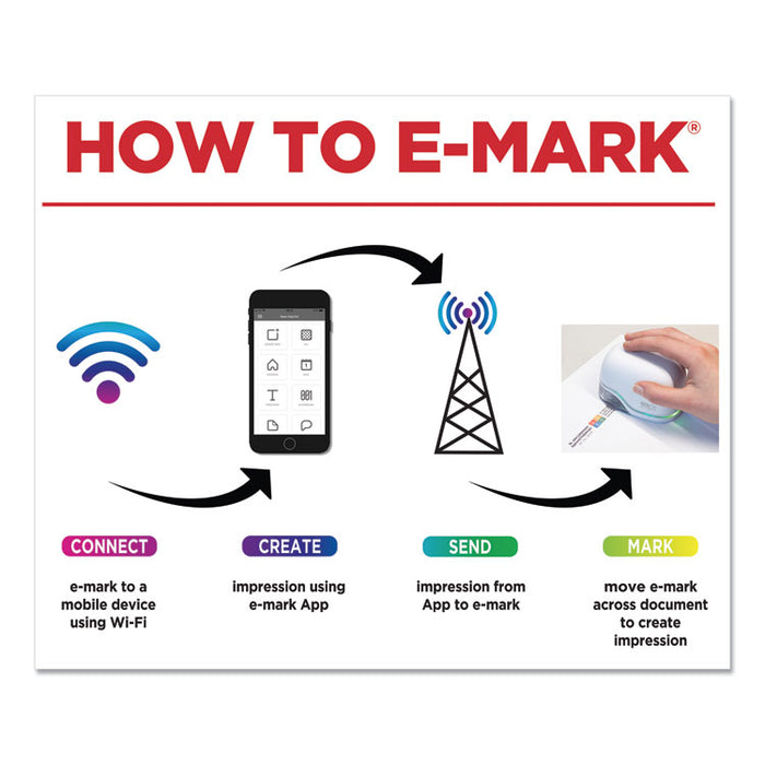 Digital Marking Device, Customizable Size and Message with Images, White