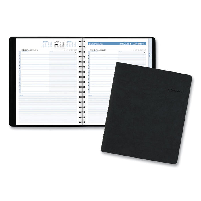 The Action Planner Daily Appointment Book, 8 3/4 x 6 7/8, Black, 2020