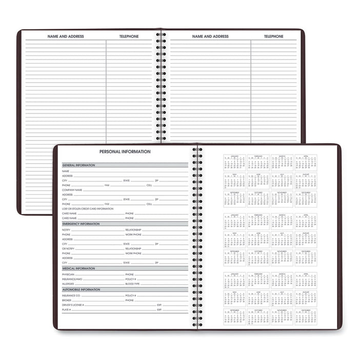 Weekly Appointment Book, 11 x 8.25, Winestone Cover, 13-Month (Jan to Jan): 2023 to 2024