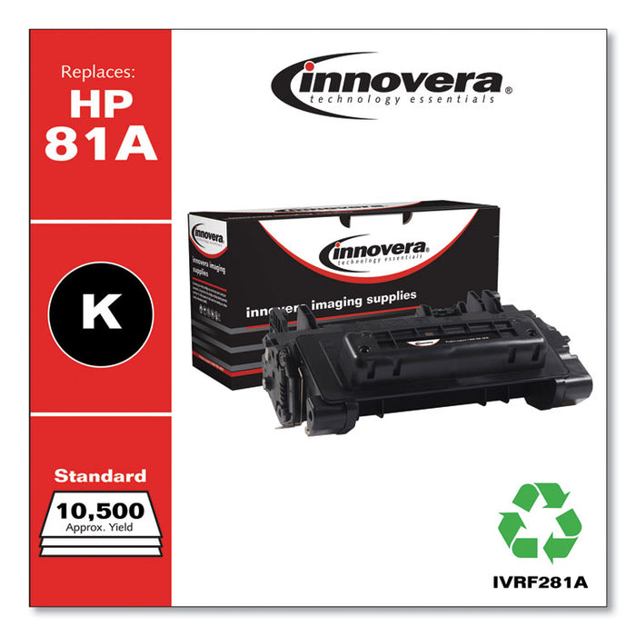 Remanufactured Black Toner Cartridge, Replacement for HP 81A (CF281A), 10,500 Page-Yield