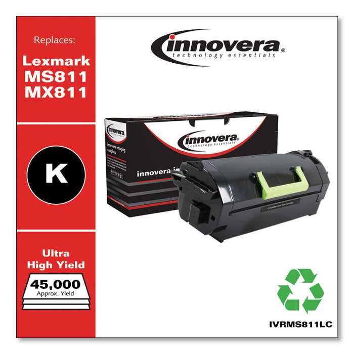 Remanufactured Black Ultra High-Yield Toner, Replacement for MS811/MX811, 45,000 Page-Yield