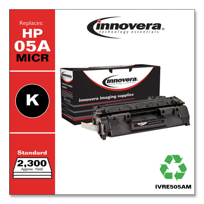 Remanufactured Black MICR Toner Cartridge, Replacement for HP 05AM (CE505AM), 2,300 Page-Yield