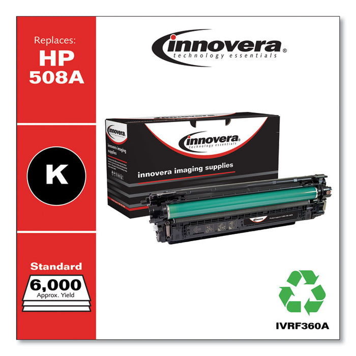 Remanufactured Black Toner, Replacement for 508A (CF360A), 6,000 Page-Yield