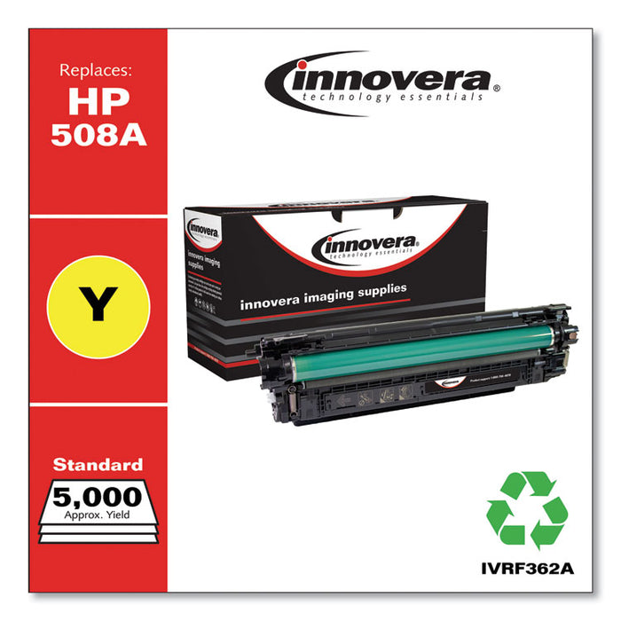 Remanufactured Yellow Toner, Replacement for 508A (CF362A), 5,000 Page-Yield