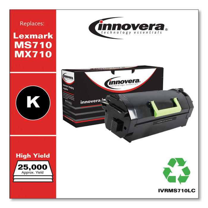 Remanufactured Black Toner Cartridge, Replacement for Lexmark MS/MX710 (50F0UA0/50F1U00/60F0XA0/60F1X00), 25,000 Page-Yield