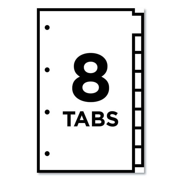 Insertable Standard Tab Dividers, 8-Tab, Legal