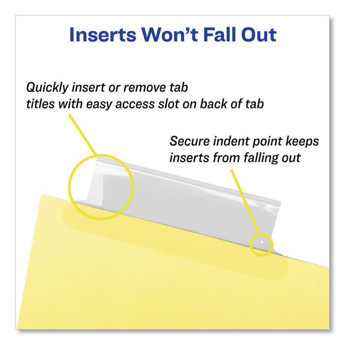 Insertable Standard Tab Dividers, 5-Tab, 8.5 x 5 1/2