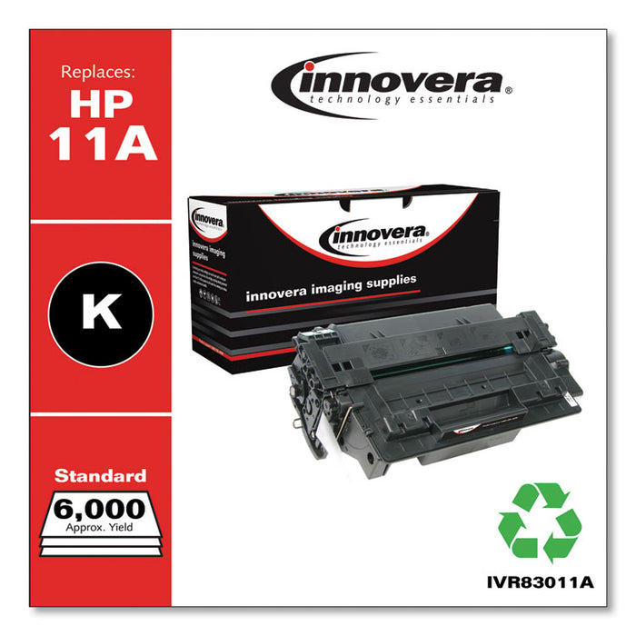 Remanufactured Black Toner, Replacement for 11A (Q6511A), 6,000 Page-Yield