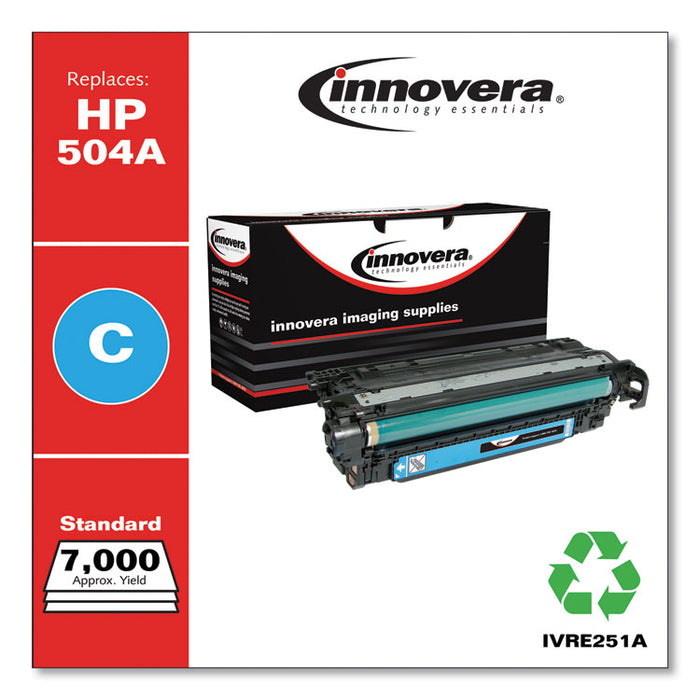 Remanufactured Cyan Toner, Replacement for 504A (CE251A), 7,000 Page-Yield