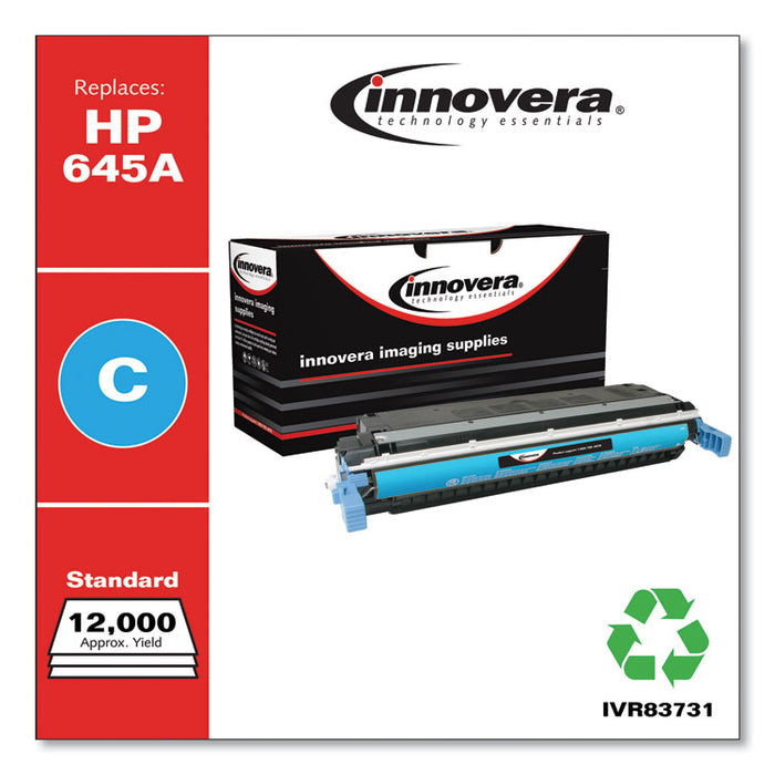 Remanufactured Cyan Toner Cartridge, Replacement for HP 645A (C9731A), 12,000 Page-Yield