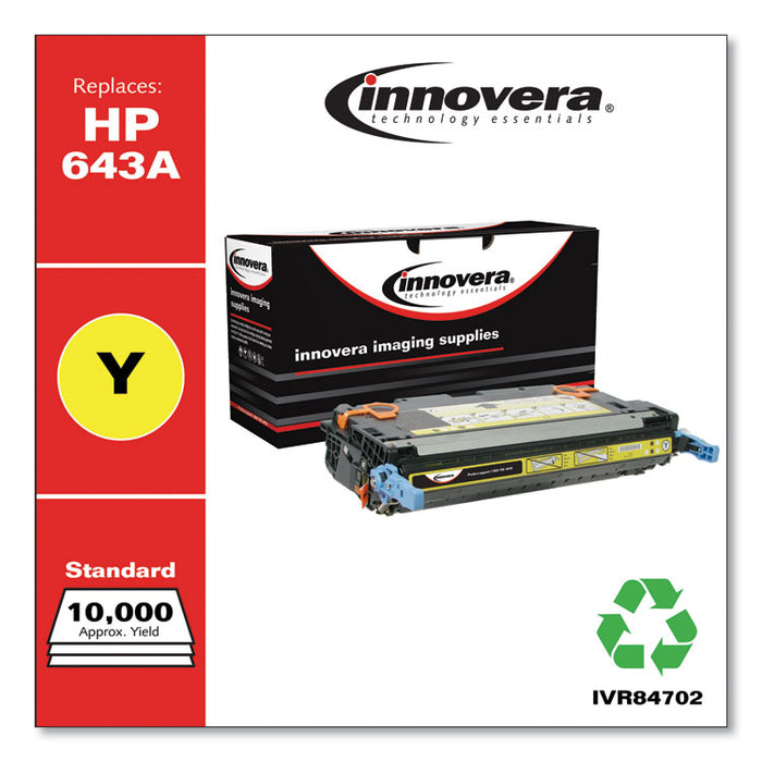 Remanufactured Yellow Toner Cartridge, Replacement for HP 643A (Q5952A), 10,000 Page-Yield