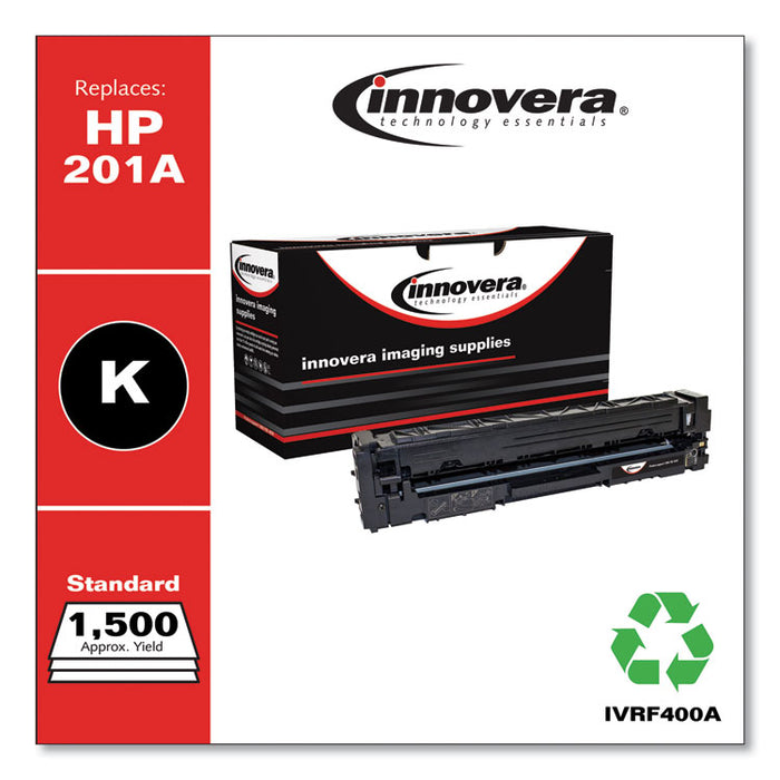 Remanufactured Black Toner, Replacement for 201A (CF400A), 1,500 Page-Yield