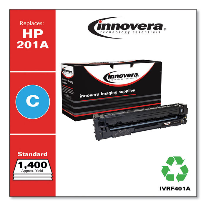 Remanufactured Cyan Toner, Replacement for 201A (CF401A), 1,400 Page-Yield