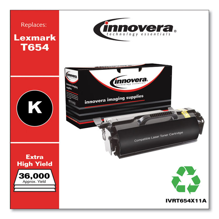 Remanufactured Black Toner, Replacement for T654X11A, 36,000 Page-Yield