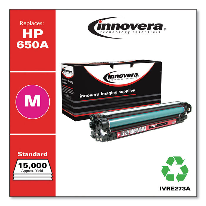 Remanufactured Magenta Toner, Replacement for 650A (CE273A), 15,000 Page-Yield